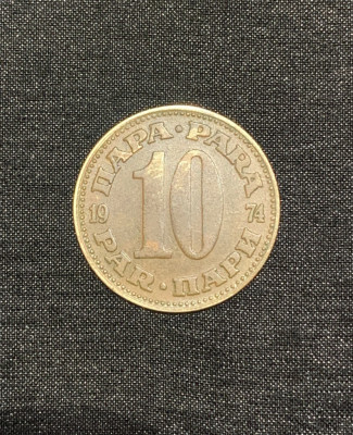 Moneda 10para 1974 Iugoslavia foto