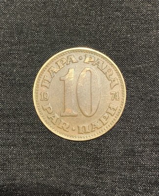 Moneda 10para 1974 Iugoslavia foto