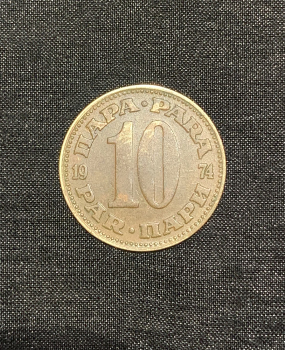 Moneda 10para 1974 Iugoslavia