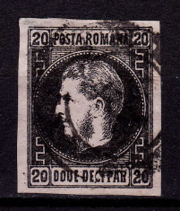 RO 1867 ,LP 20 c ,&amp;quot;Carol I cu favoriti&amp;quot;,20 par,stampilat foto