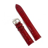 Cumpara ieftin Curea de Ceas din Piele Natural? Ro?ie, cu Imprimeu Crocodil