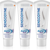 Sensodyne Rapid pasta de dinti cu Fluor pentru dinti sensibili 3x75 ml