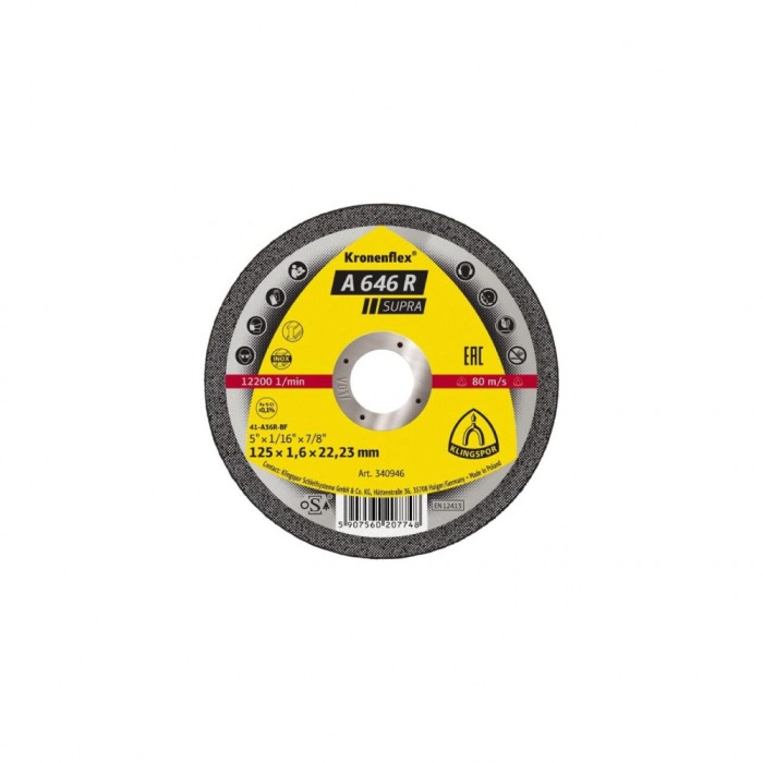 A 646 R Supra disc de debitare Kronenflex&reg; pentru Otel, Klingspor 340946