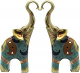 CYTOOL Rășină Decor elefant norocos, Statuie elefant auriu Decor pentru acasă Fi, Oem