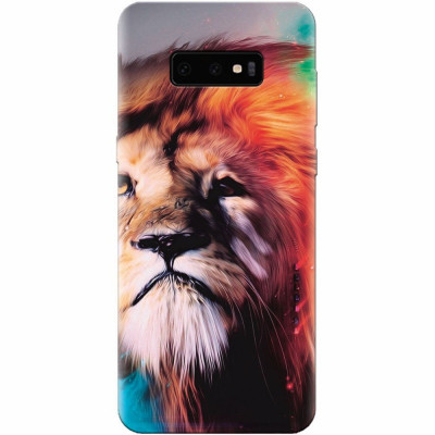 Husa silicon pentru Samsung Galaxy S10 Lite, Awesome Art Of Lion foto