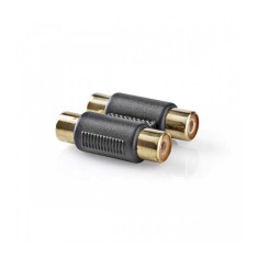 Adaptor audio stereo 2x RCA mama - 2x RCA mama aurit 1buc Nedis