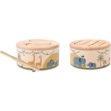 2Kids Toys Wooden Drum Safari jucărie muzicală 18m+ 1 buc