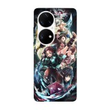 Husa compatibila cu Huawei Nova Y70 model Demon slayer Battle with demons, Silicon, TPU, Viceversa, Transparent, Carcasa
