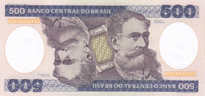 Bancnota Brazilia 500 Cruzeiros (1985) - P200b UNC foto