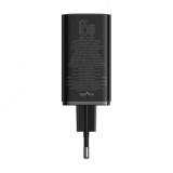 INCARCATOR RETEA Baseus GaN6 Pro, Quick Charge 65W, 2 x USB Type-C Output 5V/3A,2 x USB (include cablu USB Type-C la USB Type-C de 100W),negru &quot;P10162
