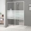 Perete de dus walk-in, alb, 140x195 cm, sticla ESG transparenta GartenMobel Dekor, vidaXL