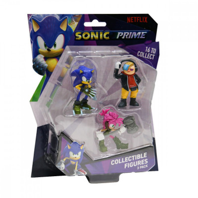 Sonic Prime - Set 3 figurine, blister, Sonic &amp;amp; Dr. Dont &amp;amp; Amy foto