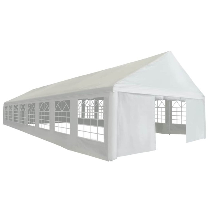Cort de petrecere, alb, 6 x 16 m, PE