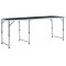 Gossi masa de camping pliabila, gri, 180 x 60 cm, aluminiu