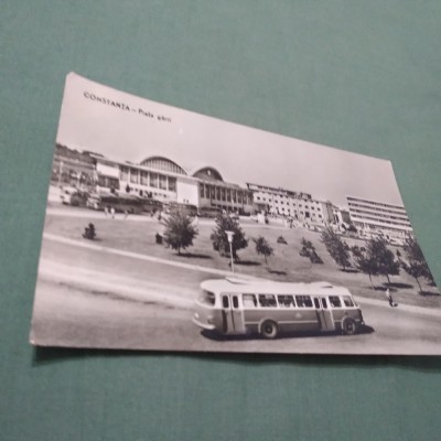 CARTE POSTALA AUTOBUZ CONSTANTA -PIATA GARII CIRCULATA foto