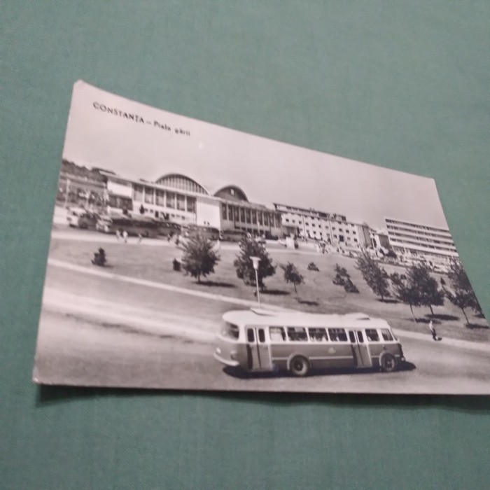 CARTE POSTALA AUTOBUZ CONSTANTA -PIATA GARII CIRCULATA