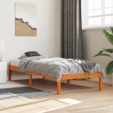 VidaXL Cadru pat fără saltea, maro ceruit, 100x200 cm, lemn masiv pin