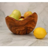 Fructieră sau Salatieră Basilicata din&nbsp;lemn de&nbsp;măslin 21 x 14 cm