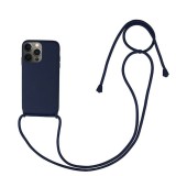 Husa compatibila cu apple iphone 14 pro max, strap, cu snur prindere gat regrabil, camera protect, antishock, albastru