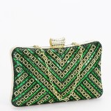 Geanta clutch verde cu model 3d BYH-87900 06