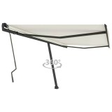 Cumpara ieftin Copertină autonomă retractabilă manual, crem, 400x300 cm