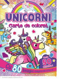 Unicorni. Carte de colorat cu abtibilduri