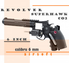 Ruger SuperHawk 6? airsoft replica revolver CO2 black foto