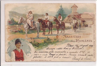 Carte postala circulata in anul 1899 Bucuresti foto