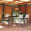 VidaXL Set mobilier de grădină, 7 piese, negru și alb