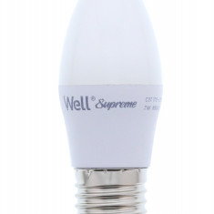 Bec led tip lumanare E27 7W 230V lumina rece, Supreme Well