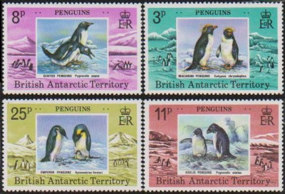 ANTARCTICA BRITANICA - 1978 - PINGUINI - serie si/sau bloc de 4 foto