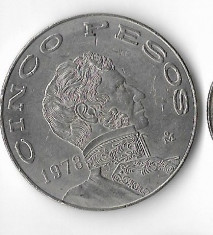 Moneda 5 pesos 1978 - Mexic foto