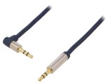 Cablu Audio Jack 3.5mm 3pin Unghiular, Logilink