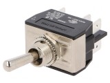 Comutator Basculant DPDT ON-ON 10A 250V &Oslash;12.7mm