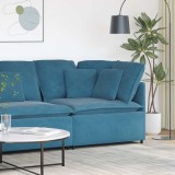 VidaXL Modul de colț pentru canapea modulară cu perne albastru 100 cm