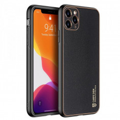 Husa telefon Dux Ducis iPhone 11 Pro TPU din piele ecologica Neagra