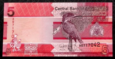 Gambia 5 Dalasis 2019 new design UNC necirculata ** foto