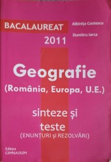 GEOGRAFIE (ROMANIA, EUROPA, U.E.) SINTEZE SI TESTE. BACALAUREAT 2011-ALBINITA COSTESCU, DUMITRU IARCA-248221
