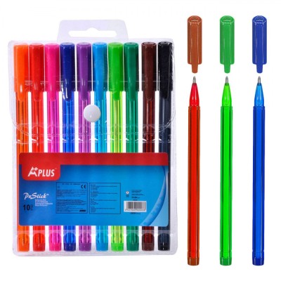 Set Pixuri, A Plus, Pro-Stick, V&amp;acirc;rf 1mm, Multicolor, 10 Bucăți foto