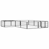 Cumpara ieftin Tarc caini 12 panouri negru 100x50 cm otel vopsit electrostatic