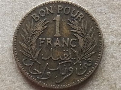 TUNISIA-1 FRANC 1941 foto