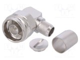 Conector N mufă tată unghi 90&deg; 50&Omega; RG214 RG393 TELEG&Auml;RTNER