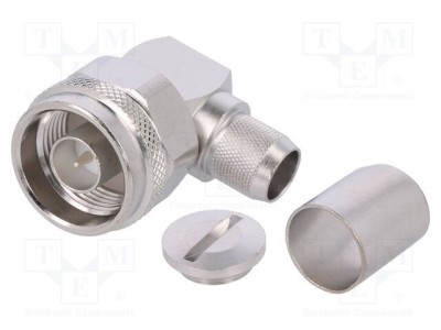 Conector N mufă tată unghi 90&amp;deg; 50&amp;Omega; RG214 RG393 TELEG&amp;Auml;RTNER foto