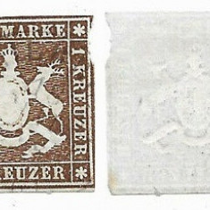 Germany Wurttemberg 1859 Coat of arms 1Kr Mi.11 used AM.579