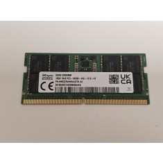 Memorie ram Laptop SK Hynix 16GB, DDR5, 1Rx8, 6400Mhz, PC5-6400B, HMCG78AHBVA327N AA, PC5-51200, CL52, 1.1V, Non-ECC, sodimm, 262 pini