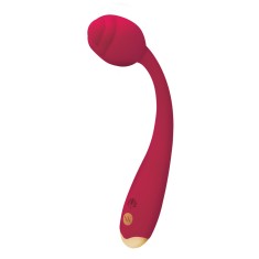 Vibrator Stem Flexi G-Spot Rosegasm, 9 Moduri Vibratii, Silicon, USB, Rosu, 21 cm
