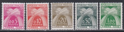 Franta 1960 - Timbre de taxa, SET COMPLET, Cota 70 EURO (Mi. 2022), MNH foto
