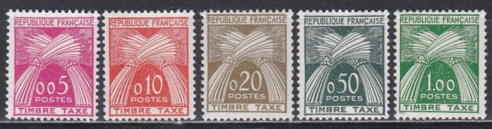 Franta 1960 - Timbre de taxa, SET COMPLET, Cota 70 EURO (Mi. 2022), MNH