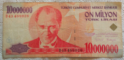 Bancnota 10000000 LIRE - TURCIA, anul 1970 *cod 889 B - ZECE MILIOANE foto