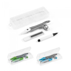 Set de Geometrie &icirc;n Cutie, Include 1 Compas, 1 Creion Mecanic și 10 Mine Grafit de 0,5 mm. 128 x 42 x 20 mm